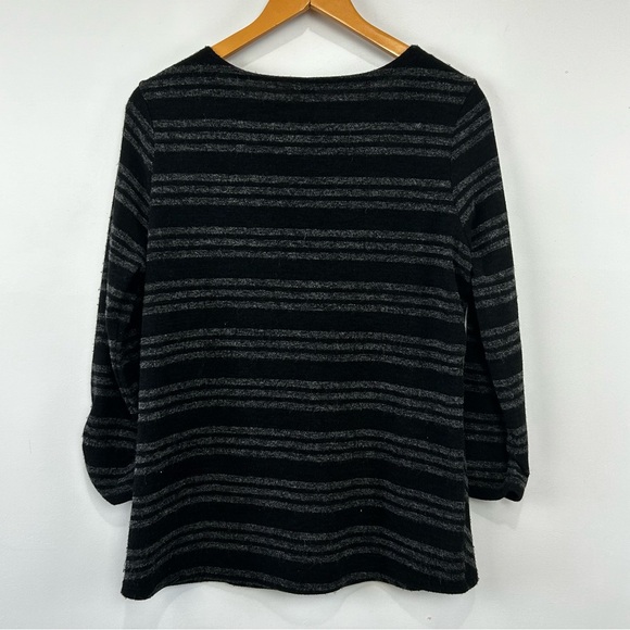 DENVER HAYES striped 3/4 length sleeve sweater L - Picture 8 of 8